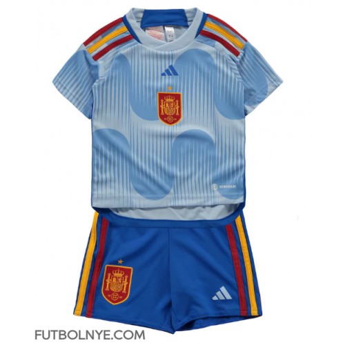 Camiseta España Visitante Equipación para niños Mundial 2022 manga corta (+ pantalones cortos)